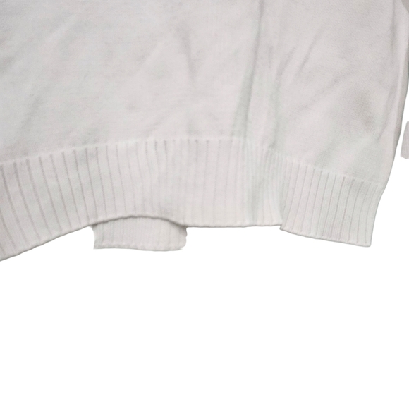 Lauren Ralph Lauren Classic Cotton Crewneck White Long Sleeve Sweater Sm Petite - Picture 3 of 7